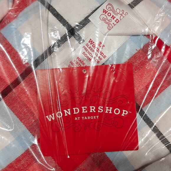 Women's Plaid Flannel Holiday Matching Family Pajama Set - Wondershop™ White 3X - Picture 3 of 5